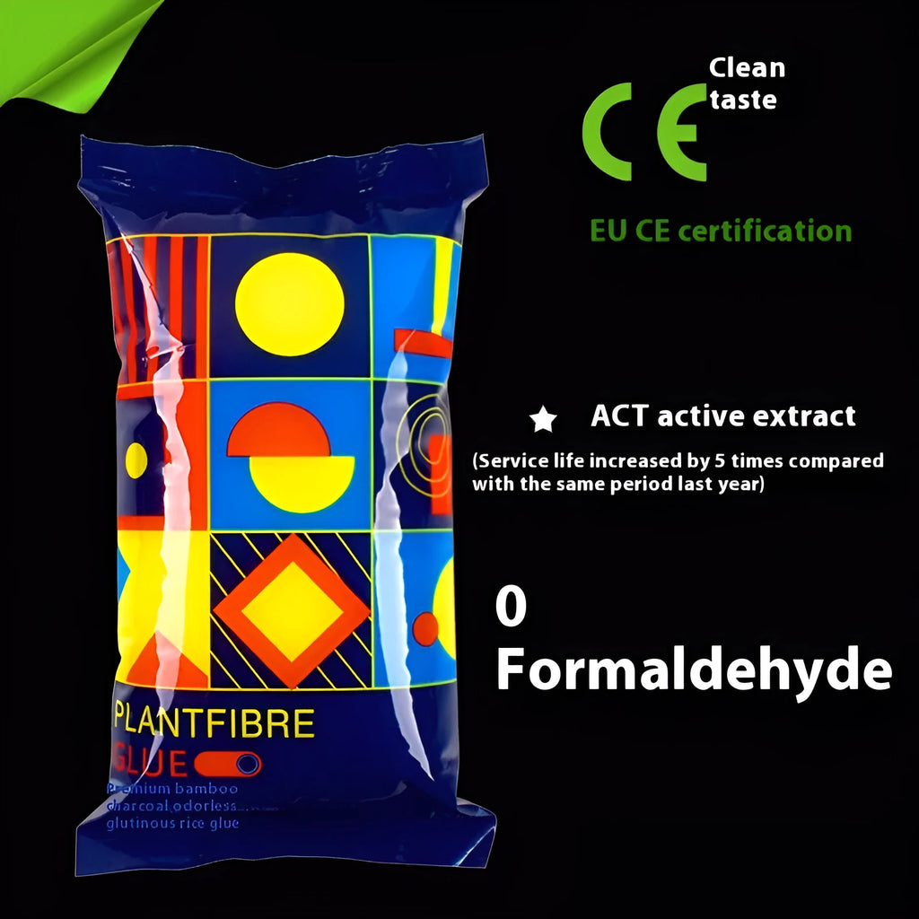 Formaldehyde-free glutinous rice wallpaper glue E in 3-roll pack with clean smell adhesive