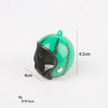 Small pet safety helmet on chicken with adjustable elastic bands and sponge lining