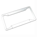 Aluminium alloy license plate frame in black, light grey, sandblasted silver or stainless steel finish