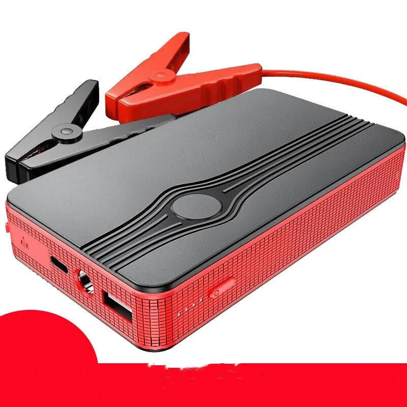 K4-E red automobile emergency starting power supply unit with data cable for jump-starting cars and charging phones