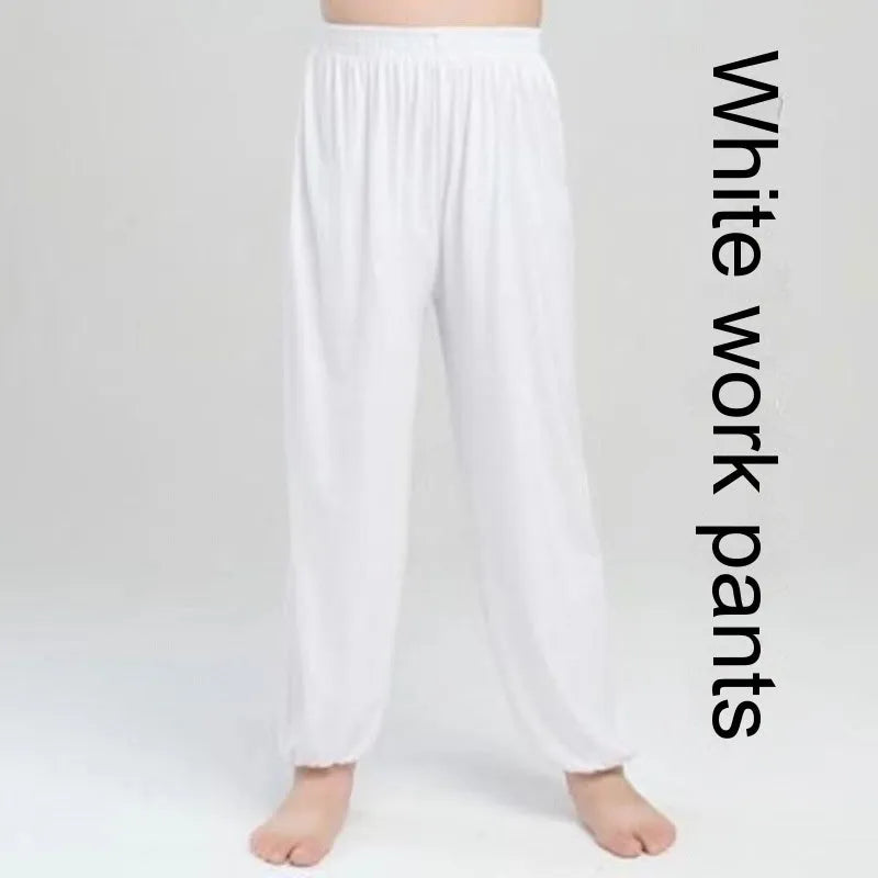 Children's high elasticity Sanda practice pants in black, red, or white colours with Lycra fabric