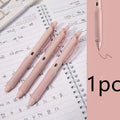 Macaron colour press gel pen with 0.5mm tip in smoked white, brown and powder options