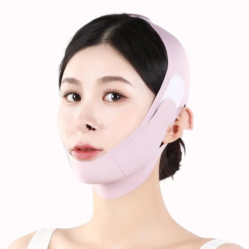 Small V face shaping mask in purple or green graphene colours for facial lifting and tightening