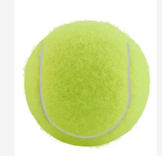 Colourful 6.3cm diameter rubber dog tennis ball toy for bite-resistant play