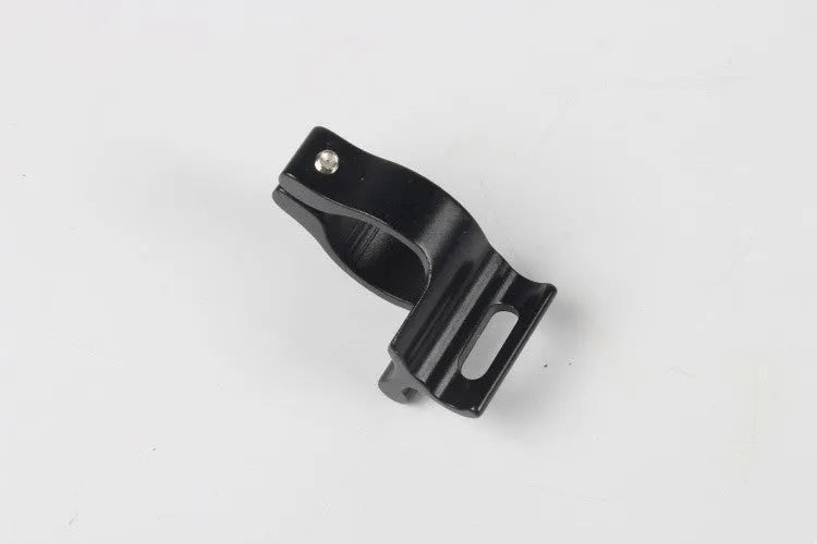 Black aluminium alloy vehicle clamp ring with a steel frame, showing a 28.6mm diameter.