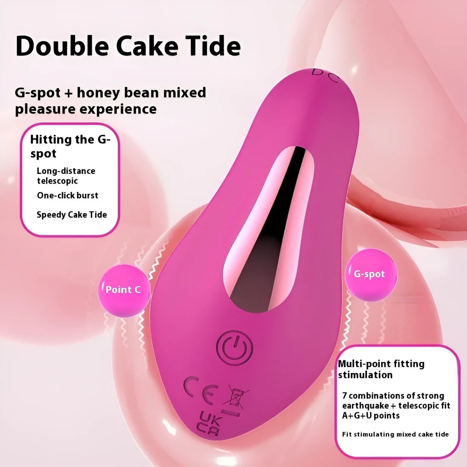 Rose red silicone butterfly-shaped female massager with APP remote control