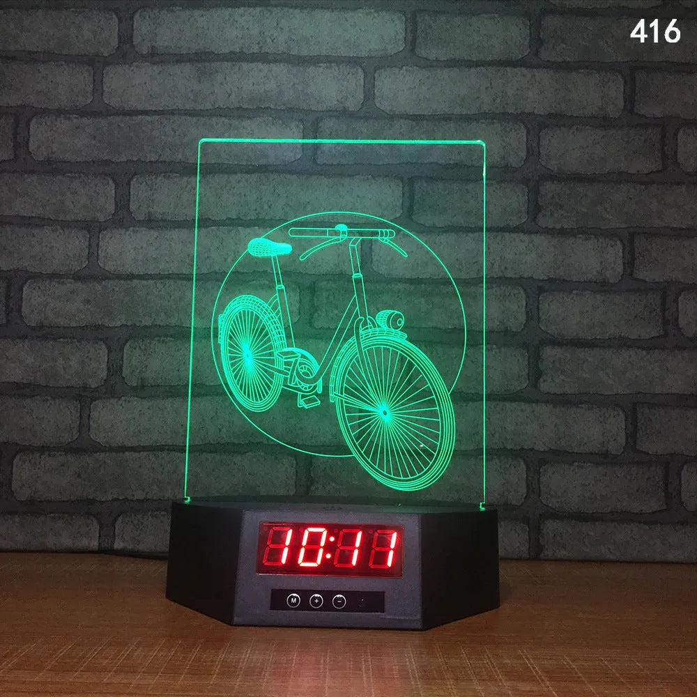 Blue dolphin 3D LED night light on a table with remote control