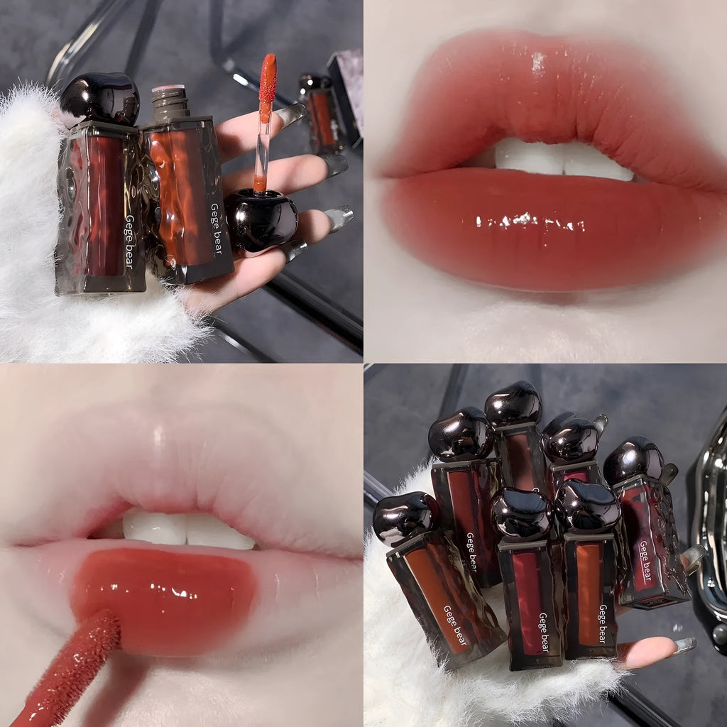Glacier Lava Lip Lacquer in water-light mirror finish with colour correction properties