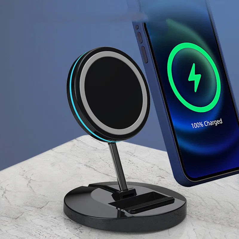 Magnetic 3-in-1 folding wireless charging stand for Apple MagSafe devices