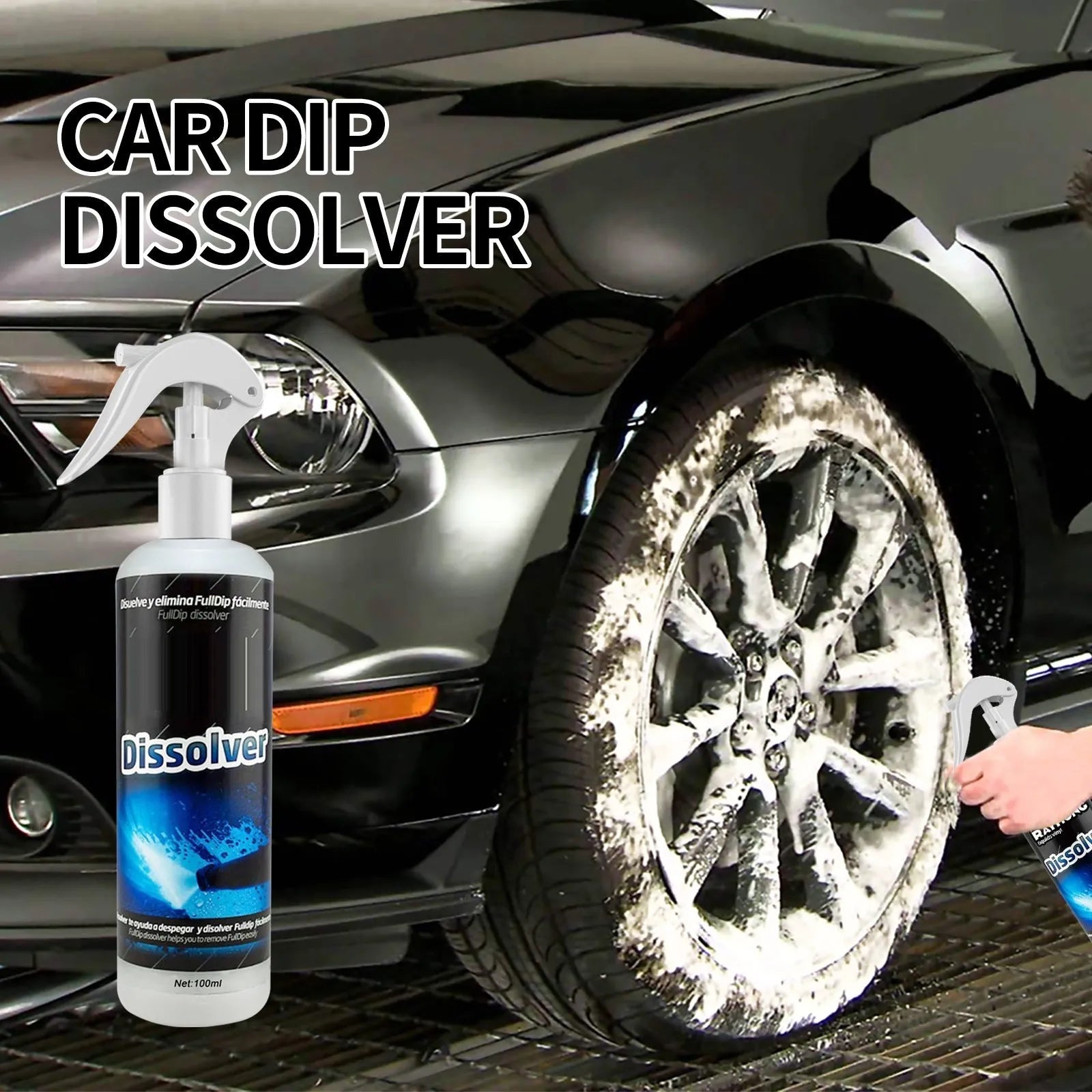 100ml car foam cleaning agent bottle for seat stain removal