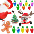Christmas light bulb reflective magnetic stickers for car and refrigerator decoration