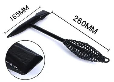 Welding slag removal hammer with spring handle in four weight options for metalworking