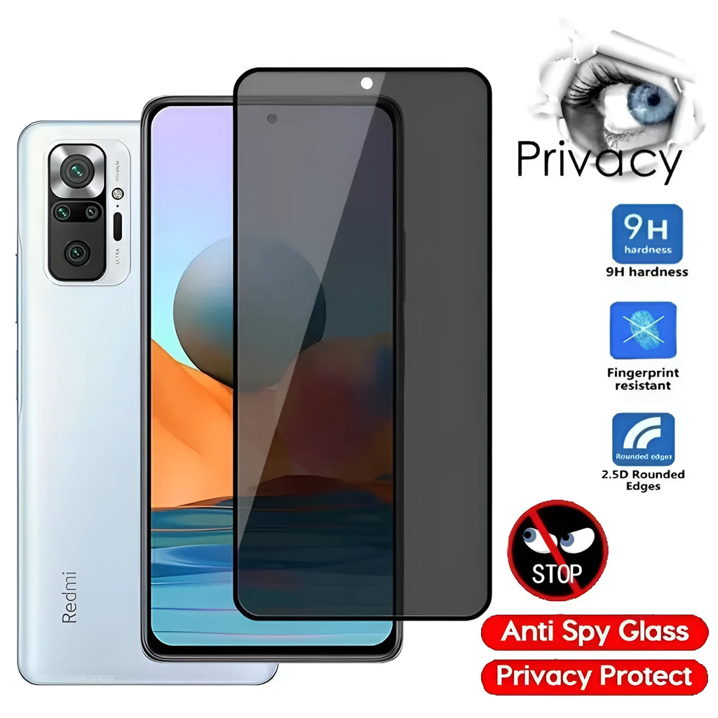 Xiaomi Redmi Poco anti-spy privacy screen protector with minimalist design