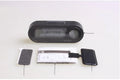 Black car electronic clock thermometer with digital LED display showing time and temperature