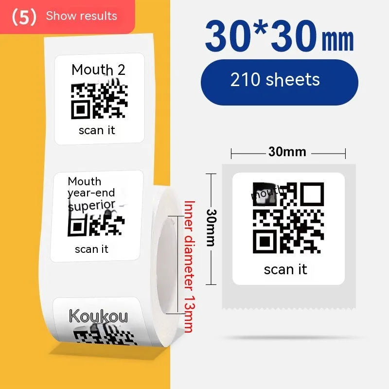 Roll of white 40x40mm four-proof thermosensitive adhesive label paper for thermal printing