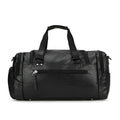 Black travel bag with shoe compartment measuring 52cm long, 19cm wide and 27cm high