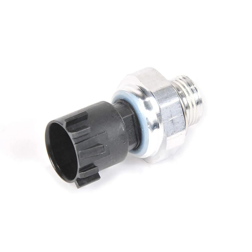 Silver automobile fuel pressure sensor with simple automotive design