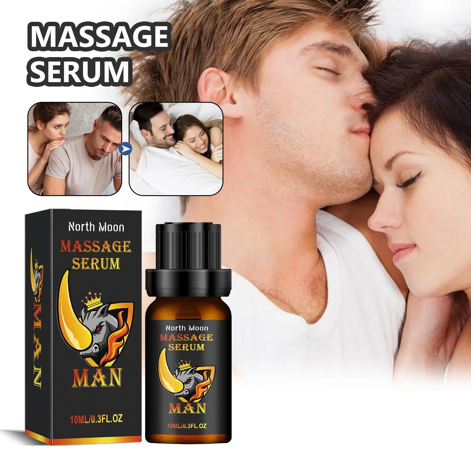 Men's 10ml essential oil bottle for external massage body care with mineral oil jojoba vitamin E formulation