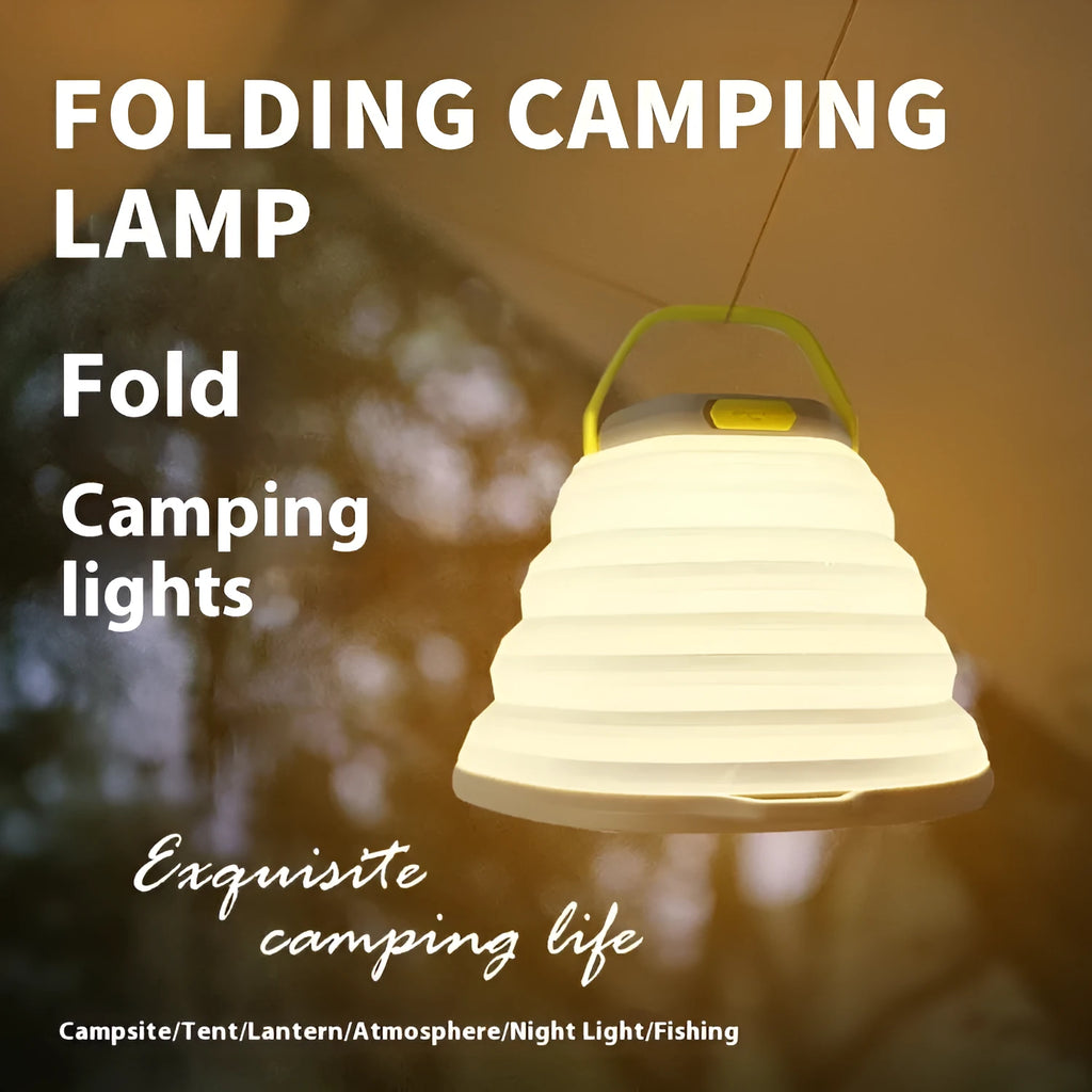 White large capacity camping lamp with single-key switch for tent lighting