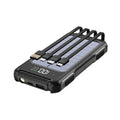 Military grade power bank in black, green, or orange colours showing compact design