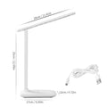 White plastic bedside lamp with touch dimming and colour-changing LED light for children's rooms