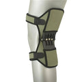 Adjustable knee brace support with spring mechanism and breathable fabric for sports