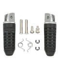 Black aluminium alloy motorcycle footpegs for Suzuki models on a white background.