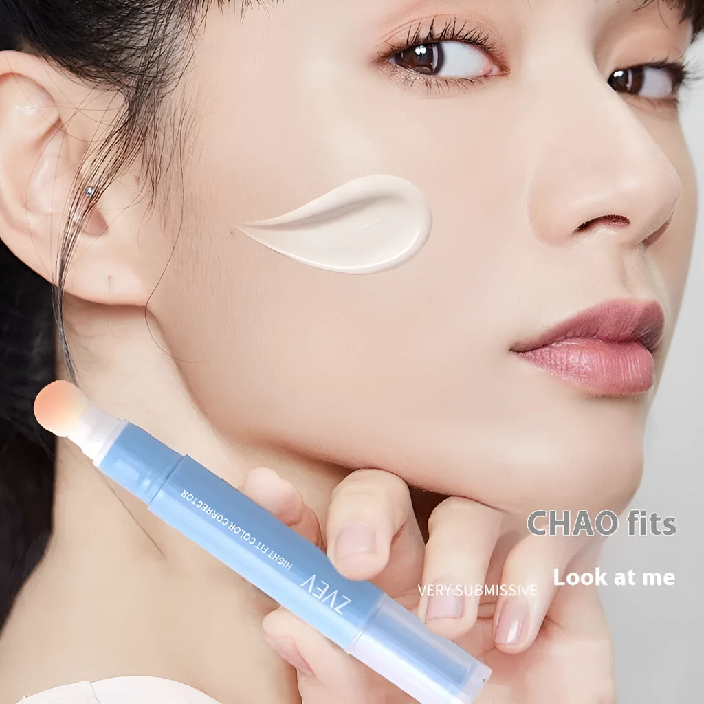 Sponge brush head moisturising clothing concealer cream in three shade options
