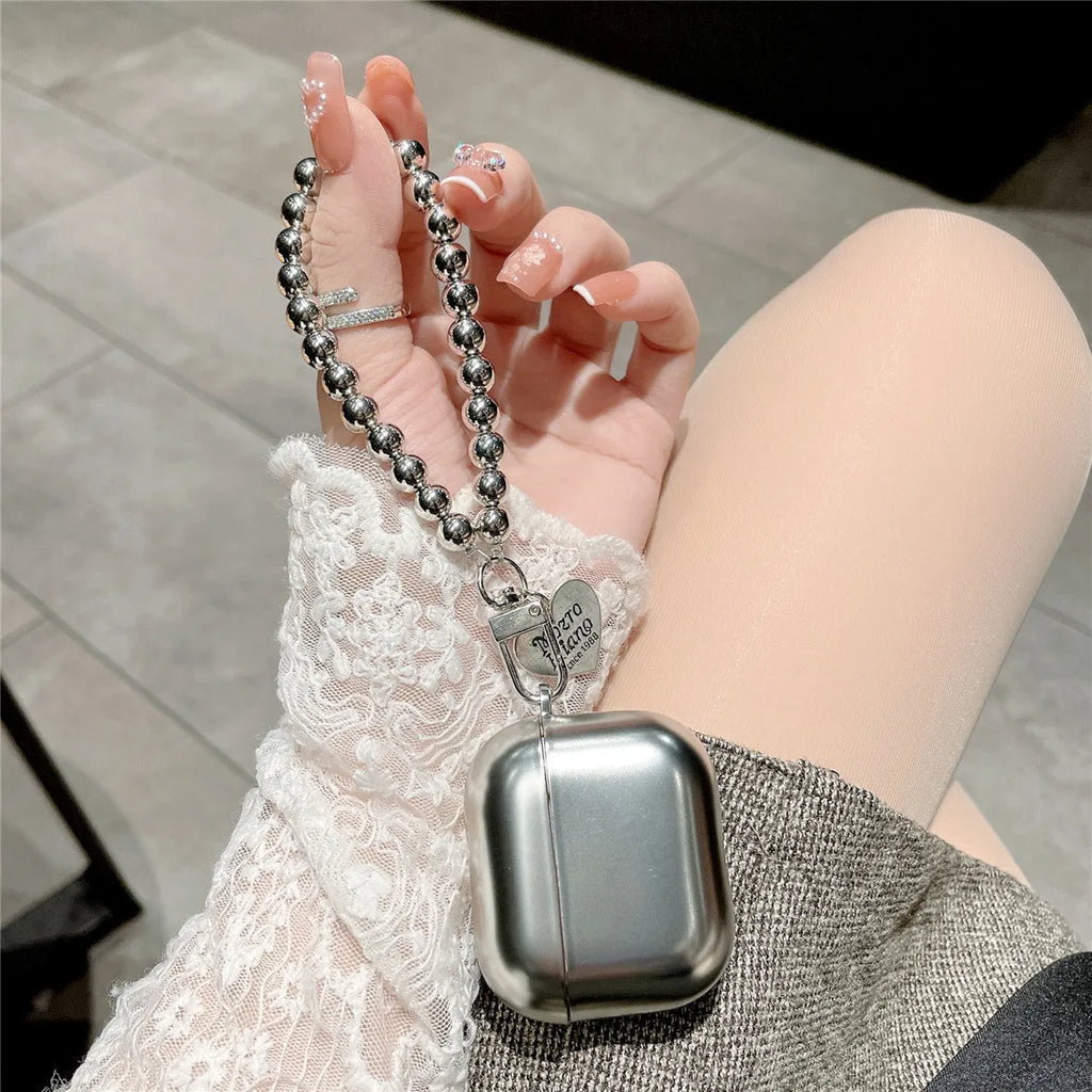 Matte plating TPU protective case with bracelet for Apple AirPods 1st, 2nd, 3rd, 4th generation and AirPods Pro.