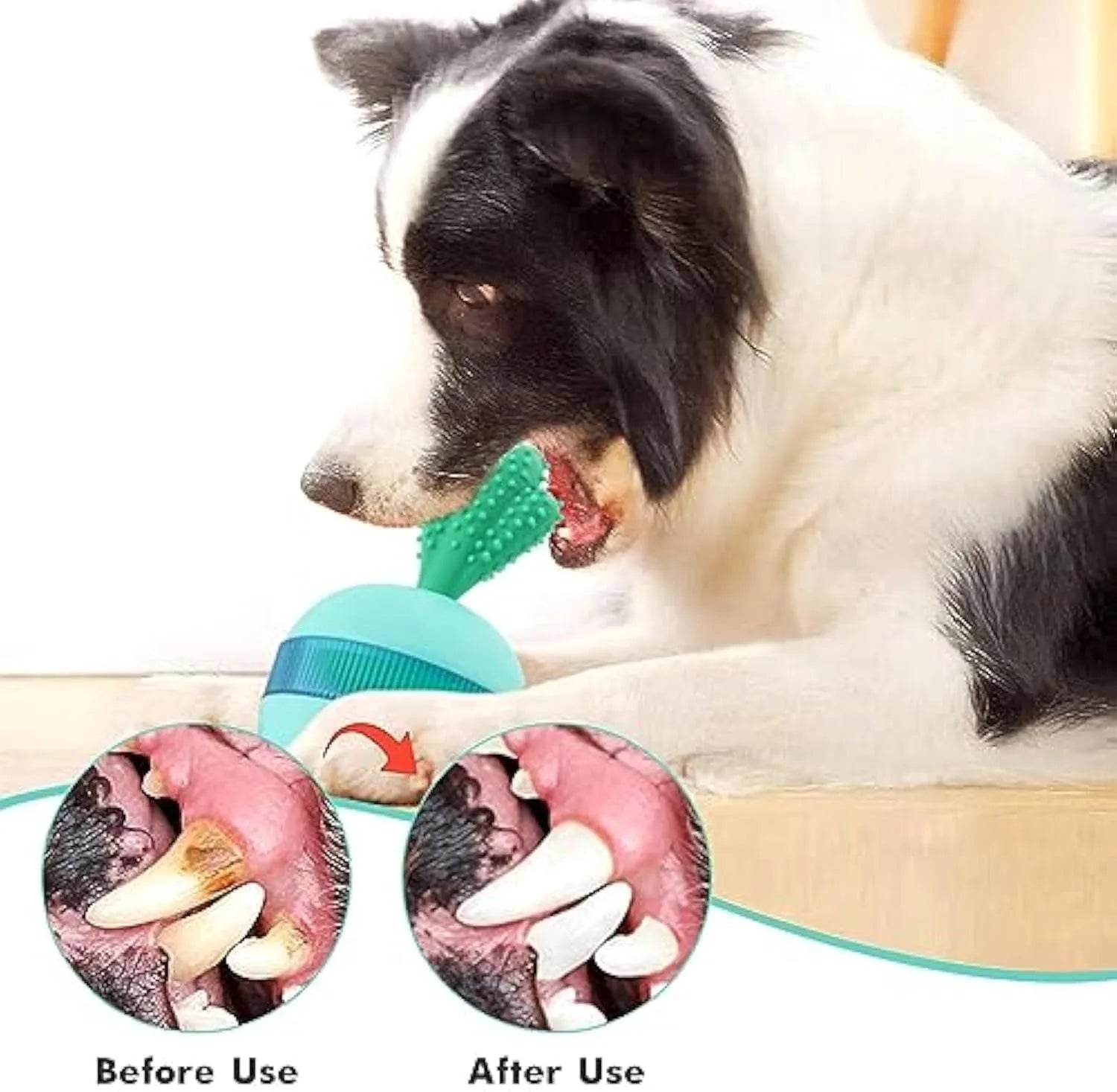 Blue durable rubber treat dispensing dog toy with tumble ball design for medium and large dogs