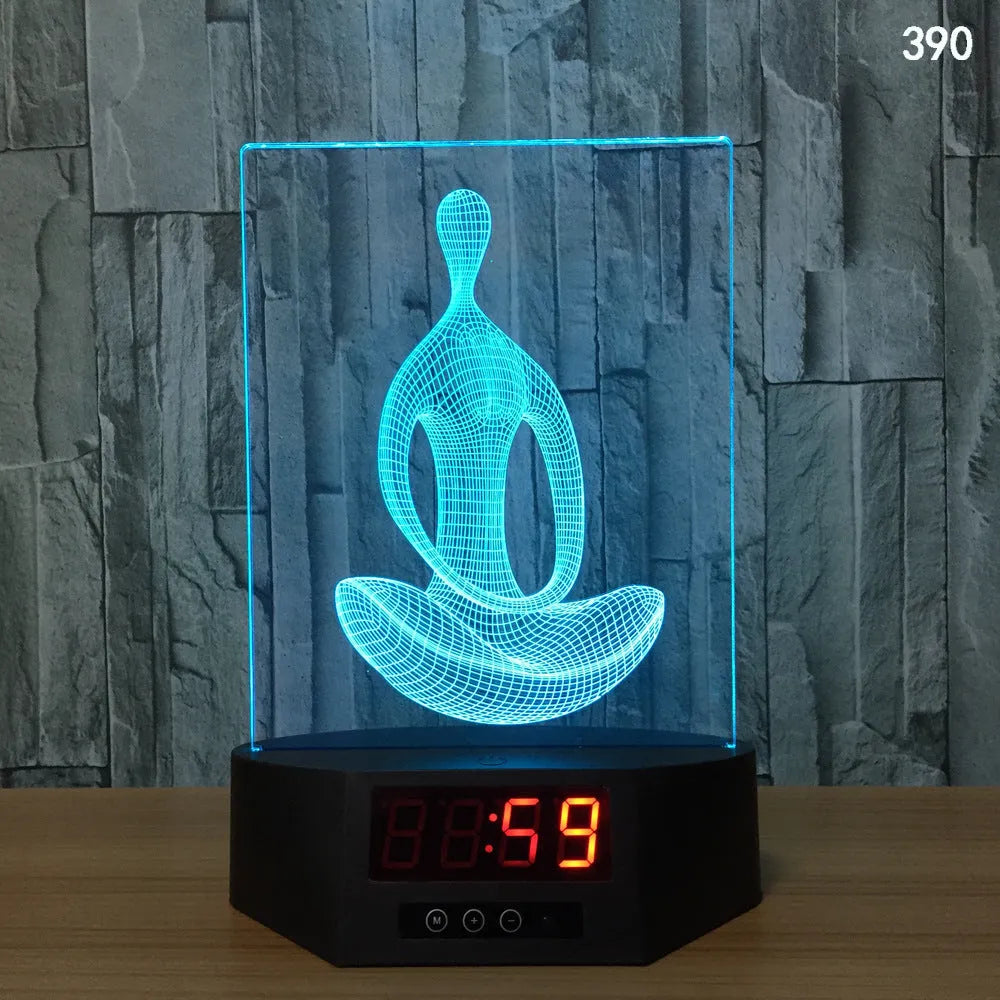 Blue dolphin 3D LED night light on a table with remote control