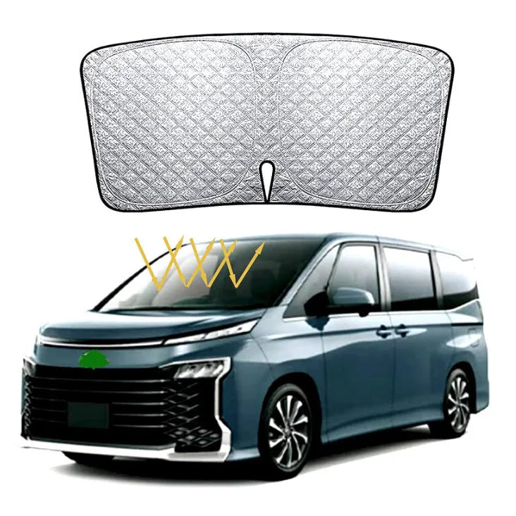 Silver reflective car windshield sunshade for Toyota NOAH XOVY 90 series