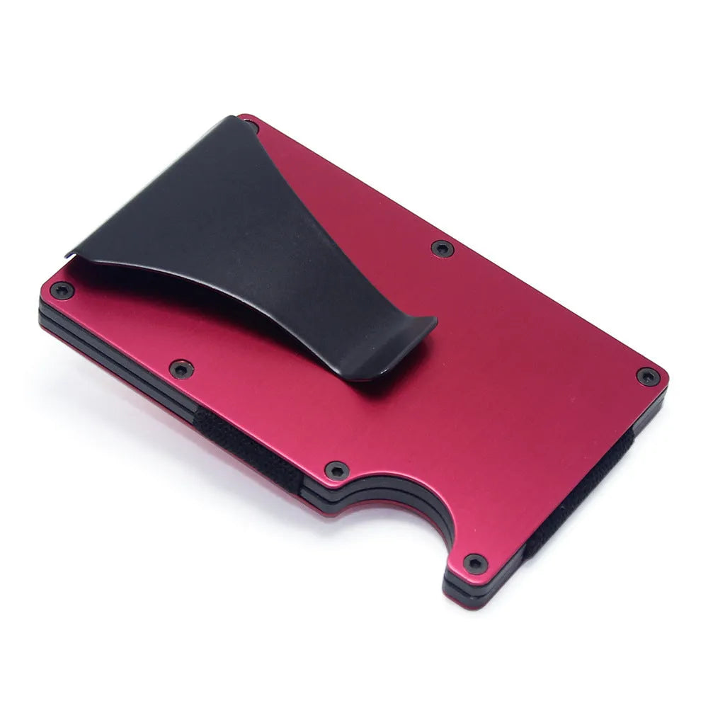 CH6600 carbon fibre and aluminium card holder with geometric design in various colours
