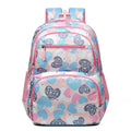 Blue student backpack with air pillow straps, made from Oxford cloth.