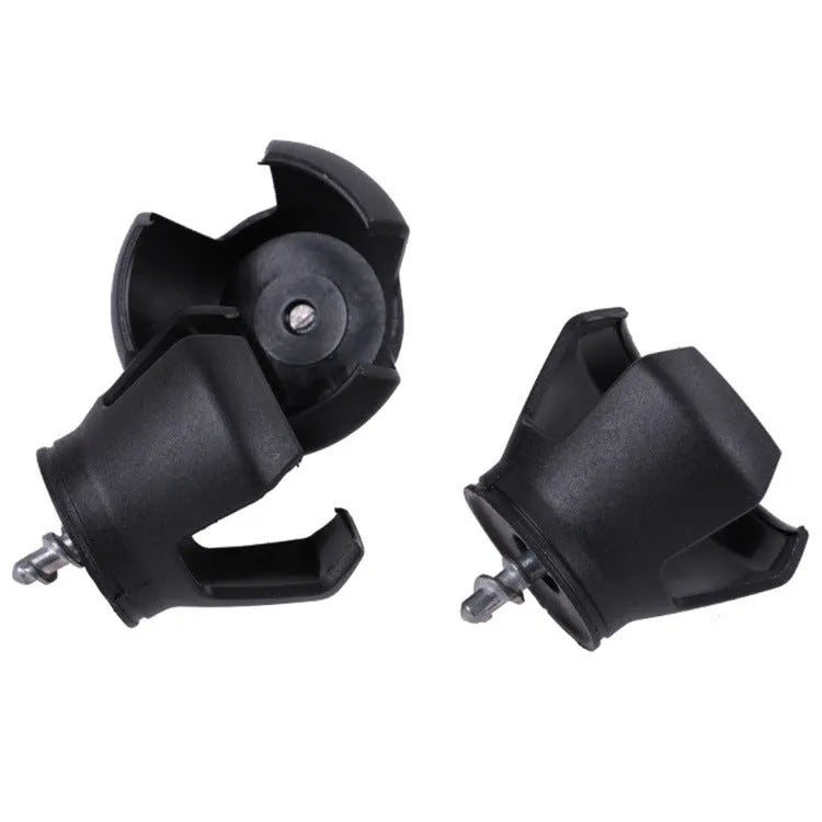 Black golf ball picking device with putter attachment and clip seat weighing 60g