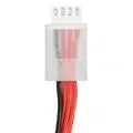Black 7.4V 1200mAh 2S lithium polymer RC battery pack with connector