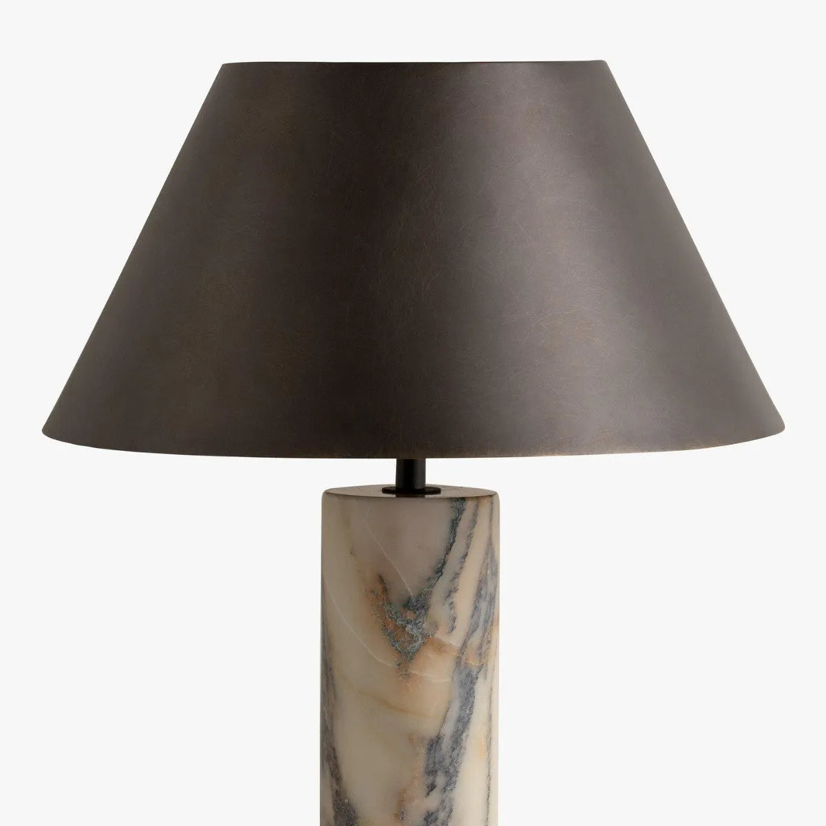 Black marble modern simple design table lamp with EU and US power plug options