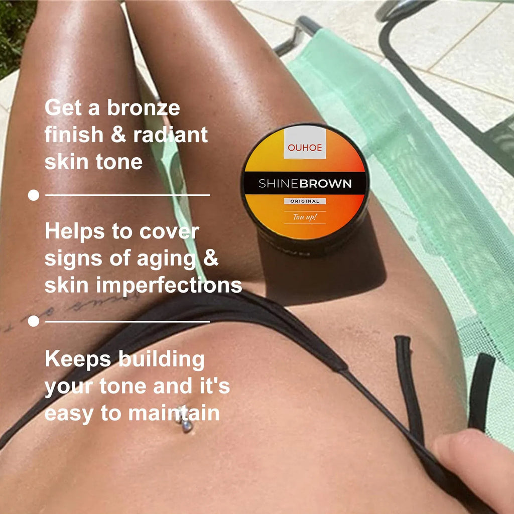 Black packaging for Luxe Gel Tanning Cream and After Sun Aloe Vera Gel set in 50g or 100g sizes.
