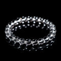 Old mine white crystal bead bracelet with natural Donghai materials in geometric design