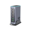 660W gallium nitride desktop fast charger with multiple TYPE-C ports and international plug options