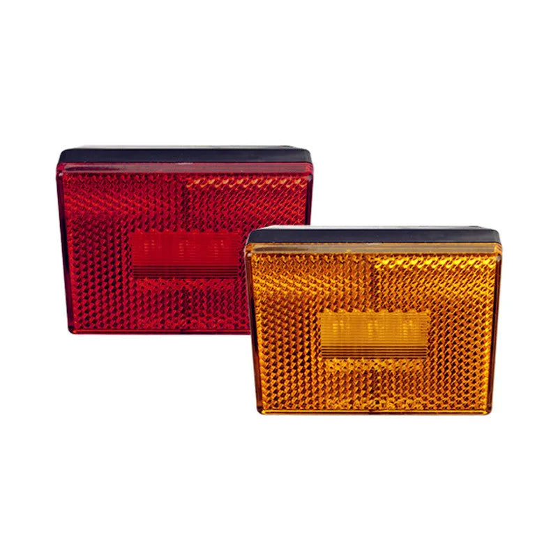 LED trailer side signal clearance width lamp with transparent UV PC cover and 19cm wire