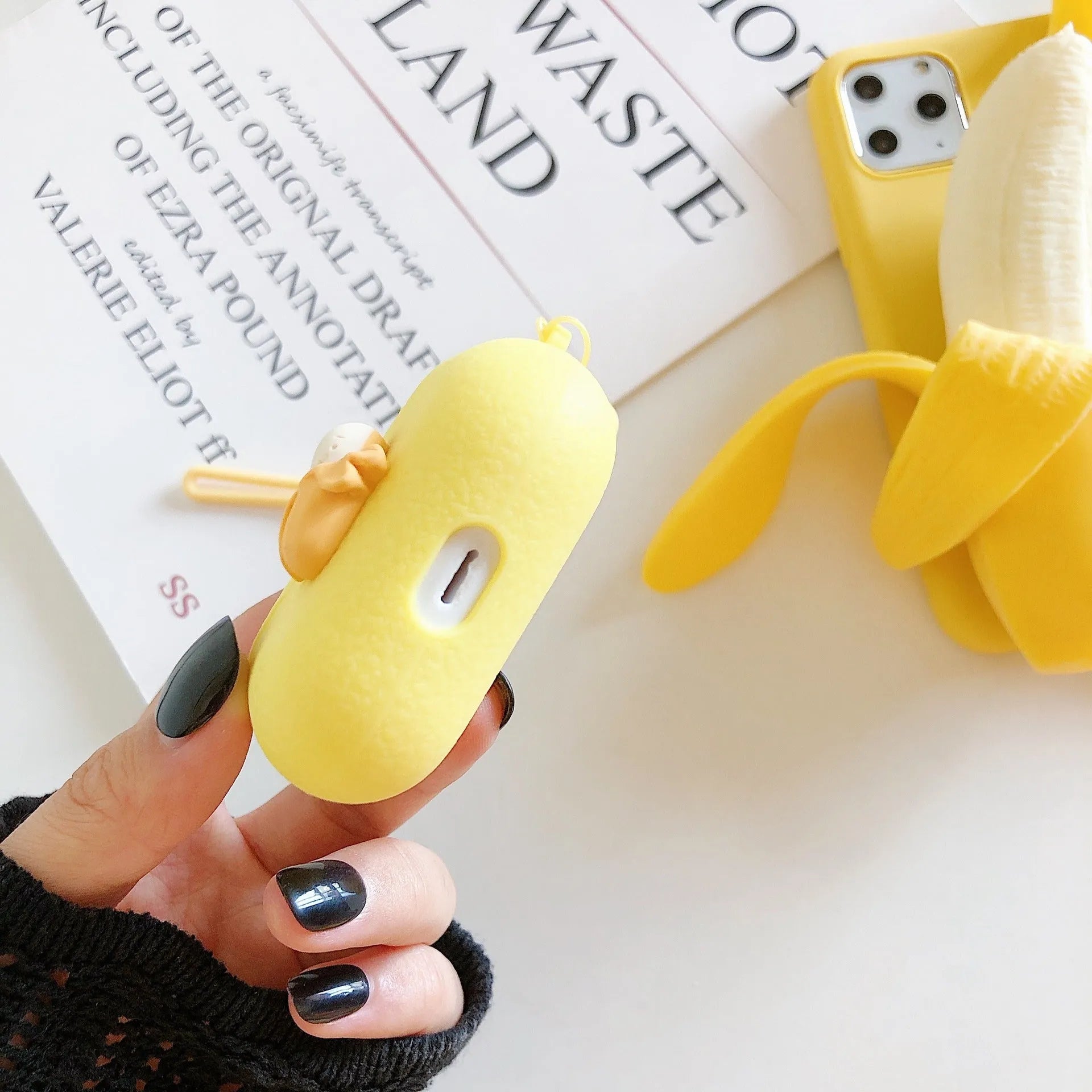 Open banana solid colour IMD back cover case for iPhone phones.