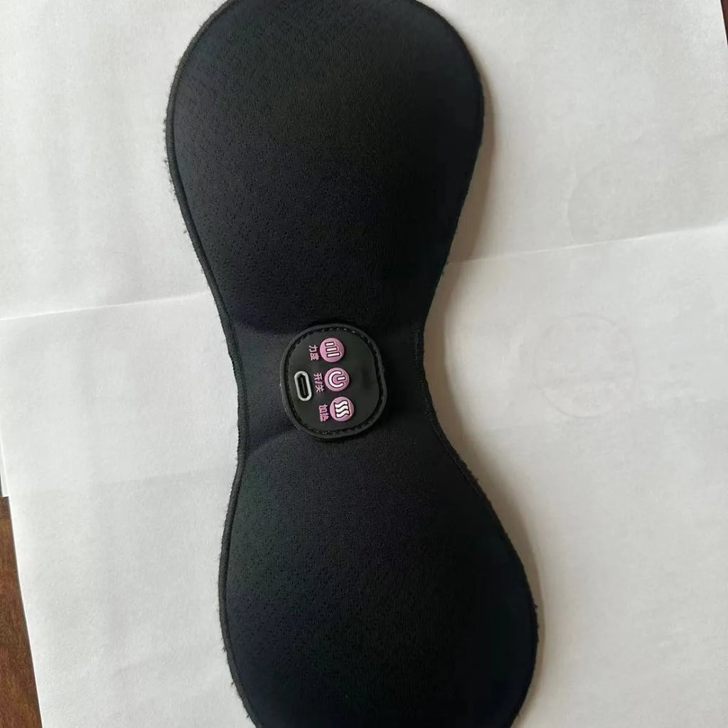 Black electric massage bra inner cushion chest stickers with 3-key English control liner