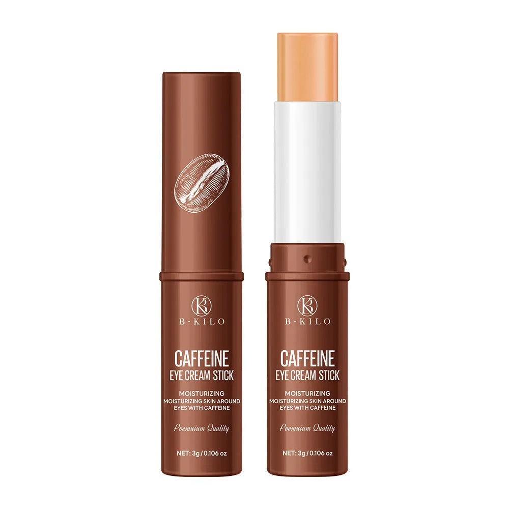 Caffeine eye cream stick in twist-up tube for dark circles and fine lines with 3g net content