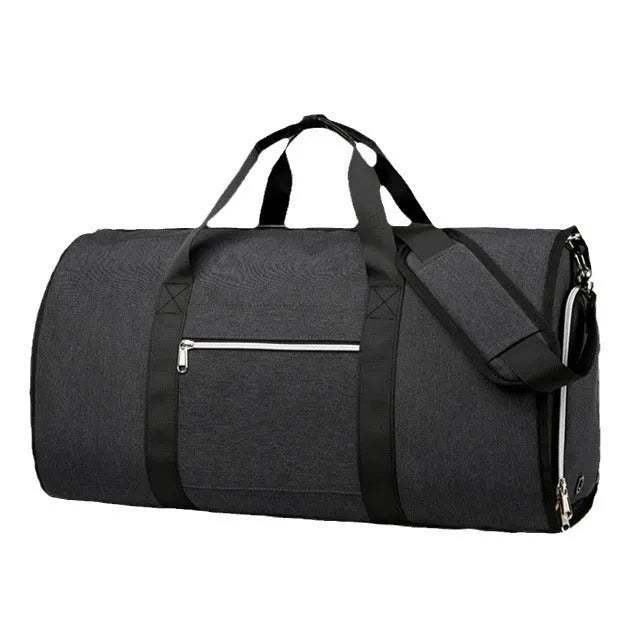Oxford cloth business sports bag with dry wet separation compartments in grey colour option