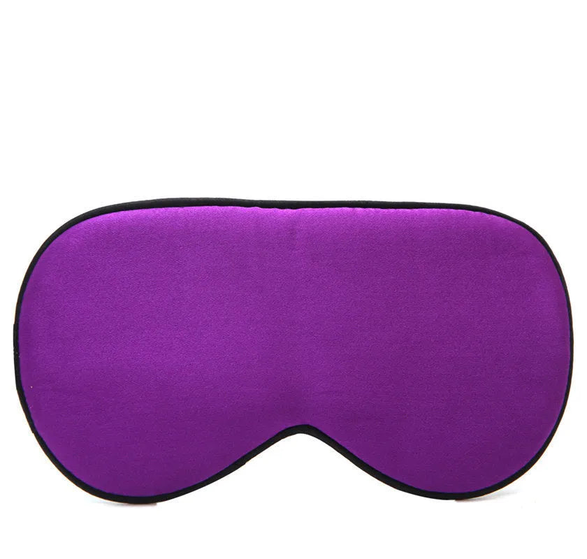 Double-sided mulberry silk sleep mask showing embroidered print in a selection of its 22 colour options.