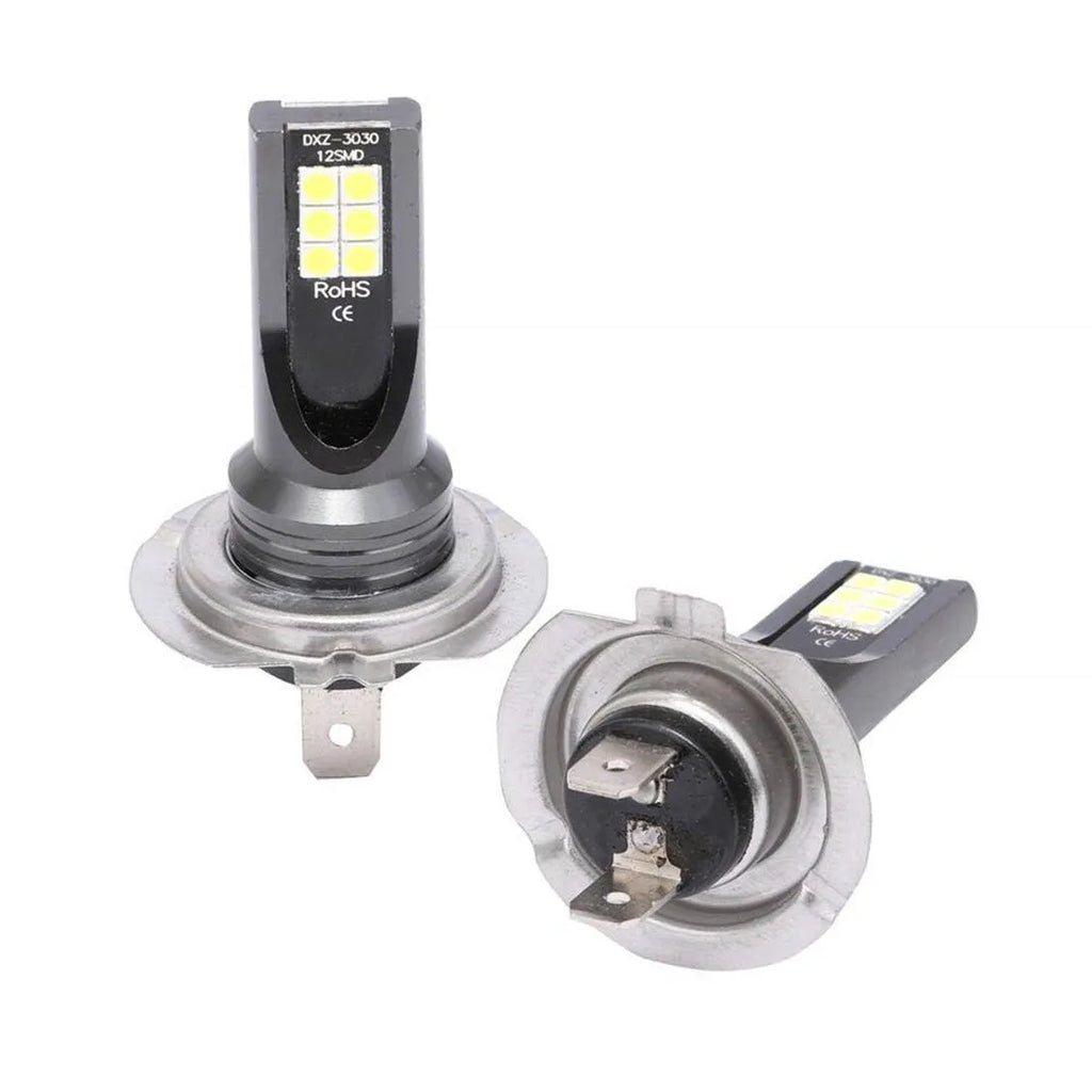 H7 socket 110W LED car fog lights with 12 SMD 3030 beads in aluminium housing