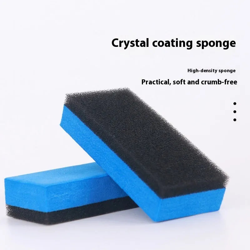 Car repair wax kit containing scratch removal compound, brightening wax, and frosted polishing sponge