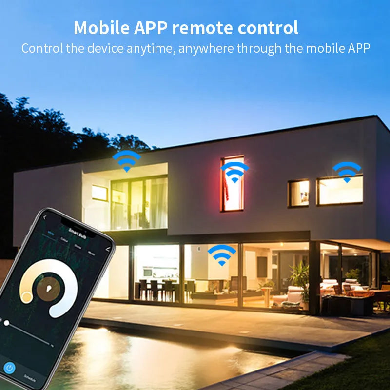 Smart GU10 LED spotlight bulb with RGBCCT colour adjustment and wifi connectivity for voice control