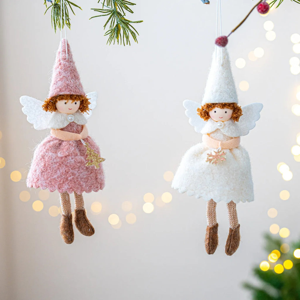 White cloth angel skirt Christmas tree pendant hanging decoration